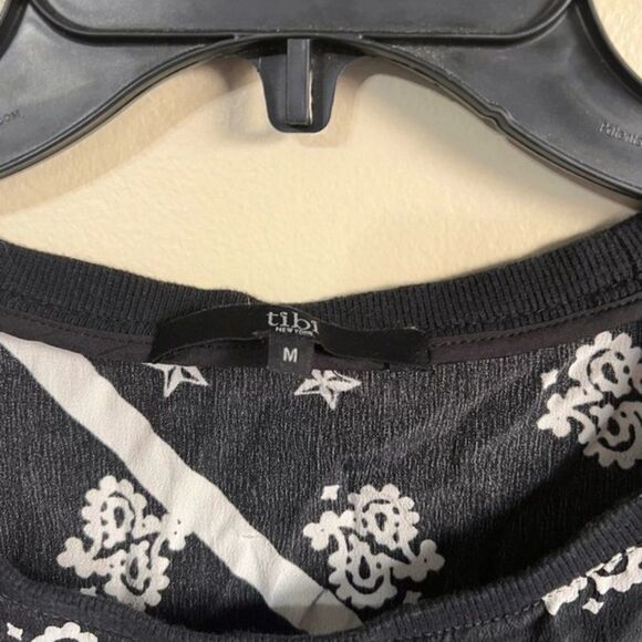 Tibi medium long sleeve black and white top - Picture 3 of 6